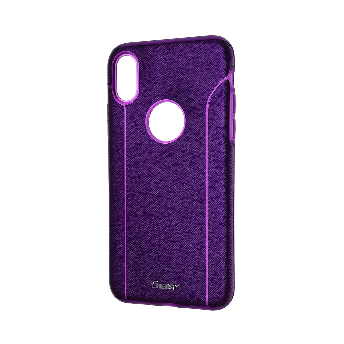 Чехол накладка Cherry II для APPLE iPhone X, силикон, цвет фиолетовый.
