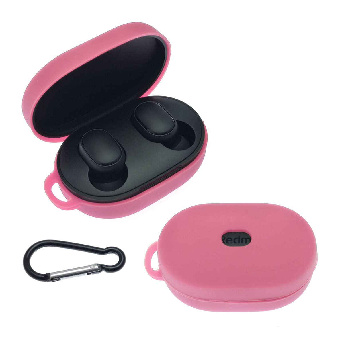 Чехол для наушников XIAOMI Redmi AirDots Youth Edition, силикон, цвет розовый. Чехол для наушников XIAOMI Redmi AirDots Youth Edition, силикон, цвет розовый.