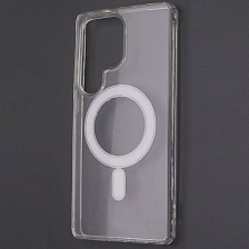 Чехол накладка Magnetic с поддержкой MagSafe для SAMSUNG GALAXY S25 Ultra, силикон, цвет прозрачный Чехол накладка Magnetic с поддержкой MagSafe для SAMSUNG GALAXY S25 Ultra, силикон, цвет прозрачный