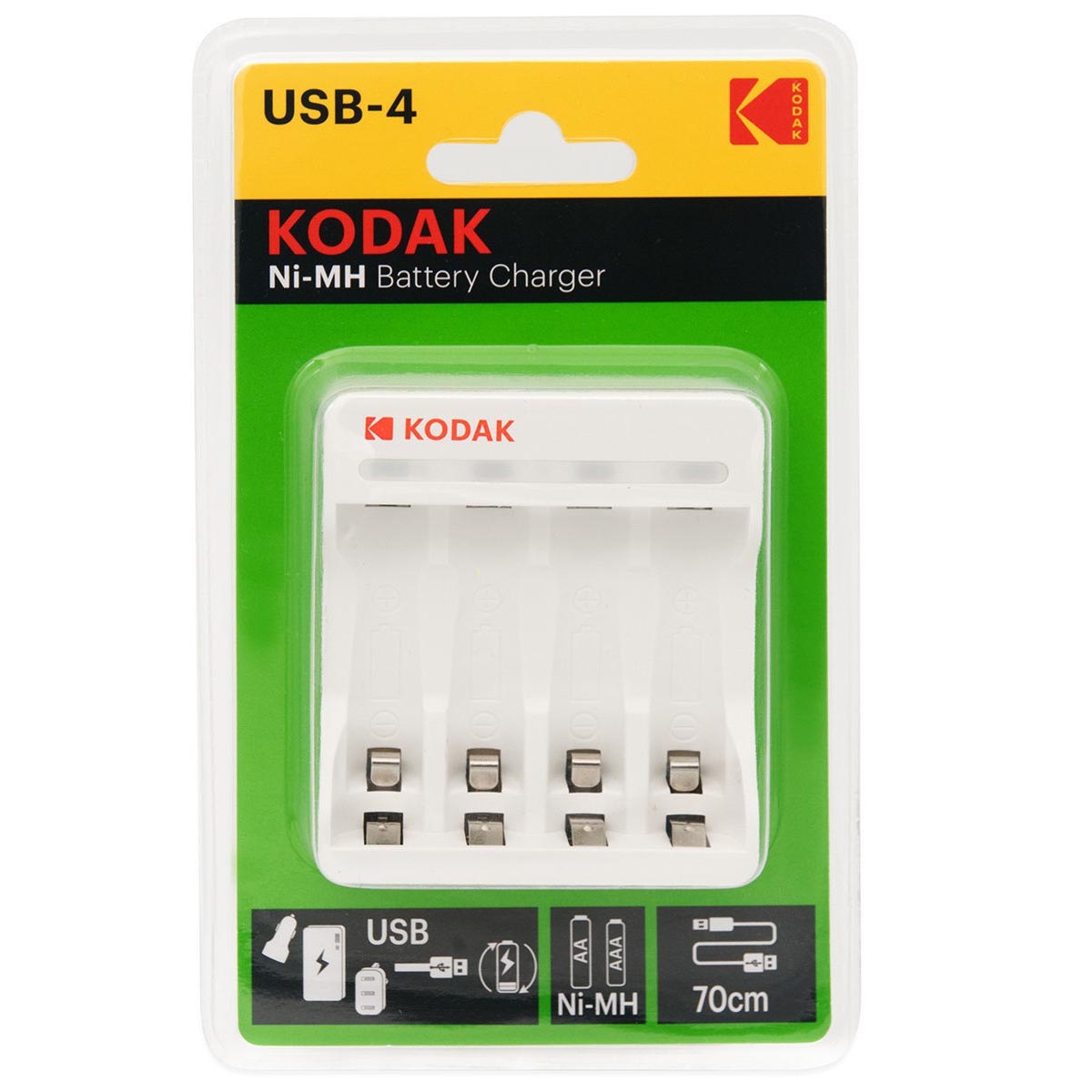 Зарядное устройство Kodak С80002B для аккумуляторов AAAx4, AAx4, цвет белый Зарядное устройство Kodak С80002B для аккумуляторов AAAx4, AAx4, цвет белый