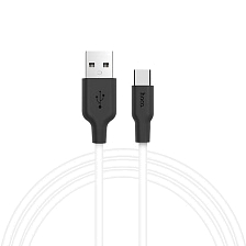 Кабель для зарядки и передачи данных Micro USB, флуоресцентный, длина 1 метр, 2.4A, HOCO X21 Plus, цвет черно белый