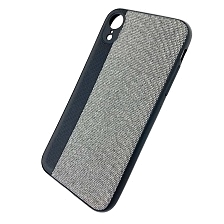 Чехол накладка для APPLE iPhone XR, силикон, комбинированный, цвет черно серый.