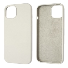 Чехол накладка Silicon Case для APPLE iPhone 13 (6.1), силикон, бархат, цвет белый