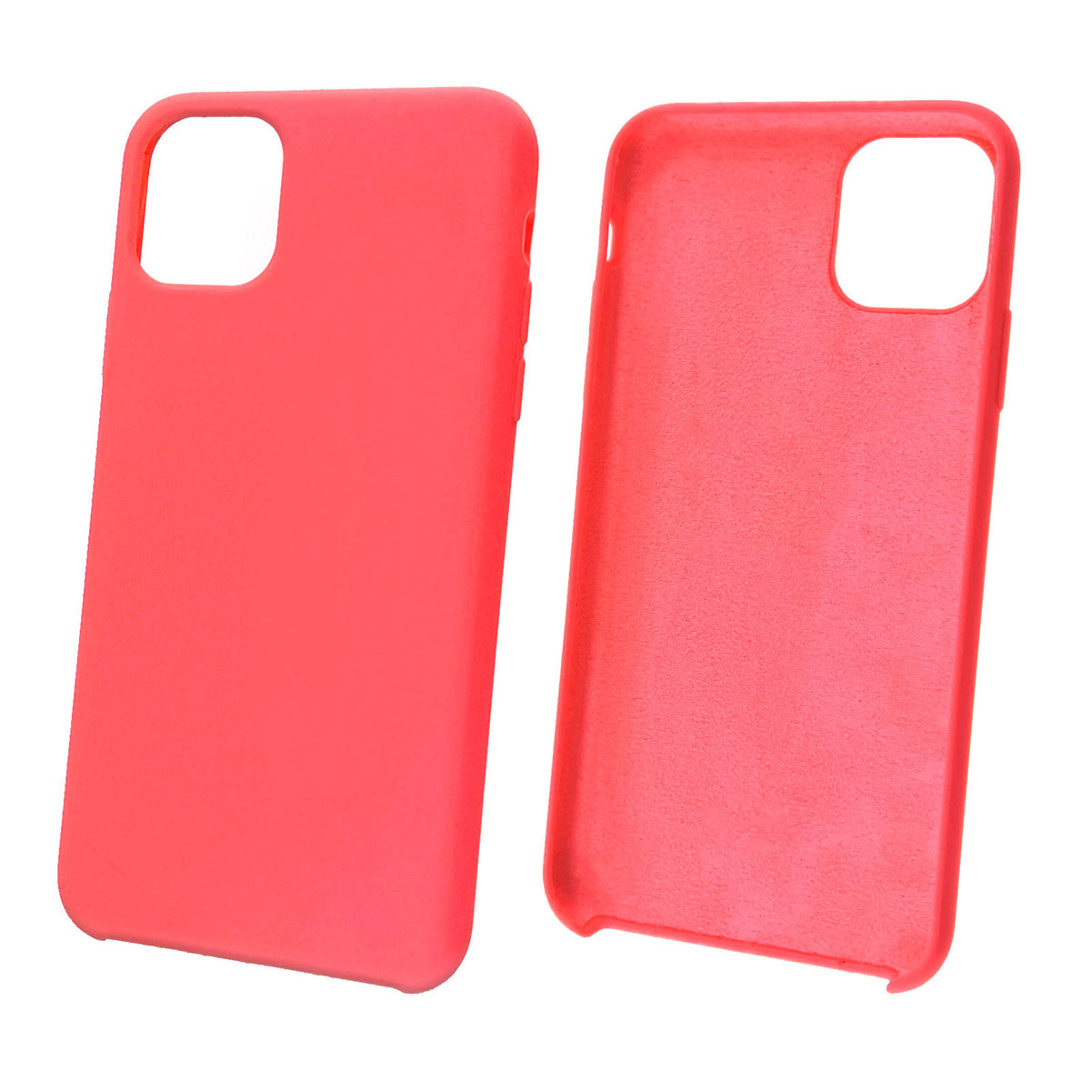 Чехол накладка Silicon Case для APPLE iPhone 11 Pro MAX 2019, силикон, бархат, цвет коралловый Чехол накладка Silicon Case для APPLE iPhone 11 Pro MAX 2019, силикон, бархат, цвет коралловый
