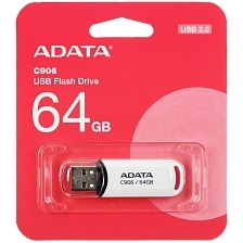 Флешка USB 2.0 64GB ADATA C906 (AC906-64G-RWH), цвет белый