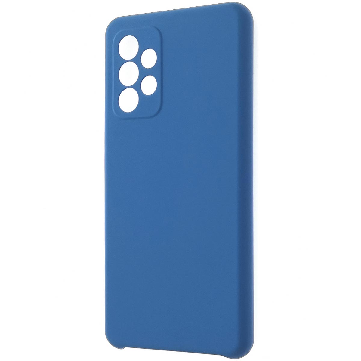 Чехол накладка Silicon Cover для SAMSUNG Galaxy A52 (SM-A525F), силикон, бархат, цвет синий Чехол накладка Silicon Cover для SAMSUNG Galaxy A52 (SM-A525F), силикон, бархат, цвет синий