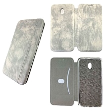 Чехол книжка VINTAGE LiNE для XIAOMI Redmi 8A, экокожа, визитница, цвет серый.