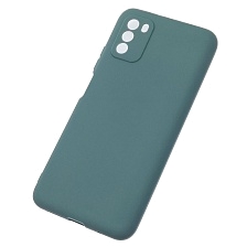 Чехол накладка SOFT TOUCH для XIAOMI POCO M3, силикон, матовый, цвет хвойный Чехол накладка SOFT TOUCH для XIAOMI POCO M3, силикон, матовый, цвет хвойный