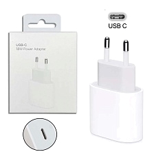 СЗУ (Сетевое зарядное устройство) A1692 для APPLE, порт USB Type C, 18W, 5V-3A, 9V-2A, цвет белый СЗУ (Сетевое зарядное устройство) A1692 для APPLE, порт USB Type C, 18W, 5V-3A, 9V-2A, цвет белый