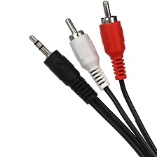 Кабель VCOM VAV7183 AUX 3.5 Jack (M) 3-pin на 2RCA (M) 1.5 метра, цвет черный Кабель VCOM VAV7183 AUX 3.5 Jack (M) 3-pin на 2RCA (M) 1.5 метра, цвет черный