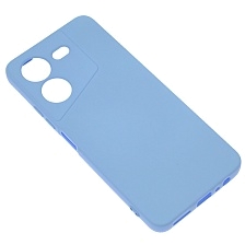 Чехол накладка NANO для TECNO POVA 5 4G, защита камеры, силикон, бархат, цвет васильковый Чехол накладка NANO для TECNO POVA 5 4G, защита камеры, силикон, бархат, цвет васильковый