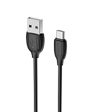 Кабель BOROFONE BX19 Benefit Micro USB, длина 1 метр, силикон, цвет черный Кабель BOROFONE BX19 Benefit Micro USB, длина 1 метр, силикон, цвет черный