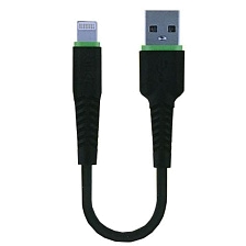 USB кабель BUDI для Lightning 8-pin модель M8J150L20-BLK, быстрая зарядка, USB 2.0 длина 20 cм, цвет черный USB кабель BUDI для Lightning 8-pin модель M8J150L20-BLK, быстрая зарядка, USB 2.0 длина 20 cм, цвет черный