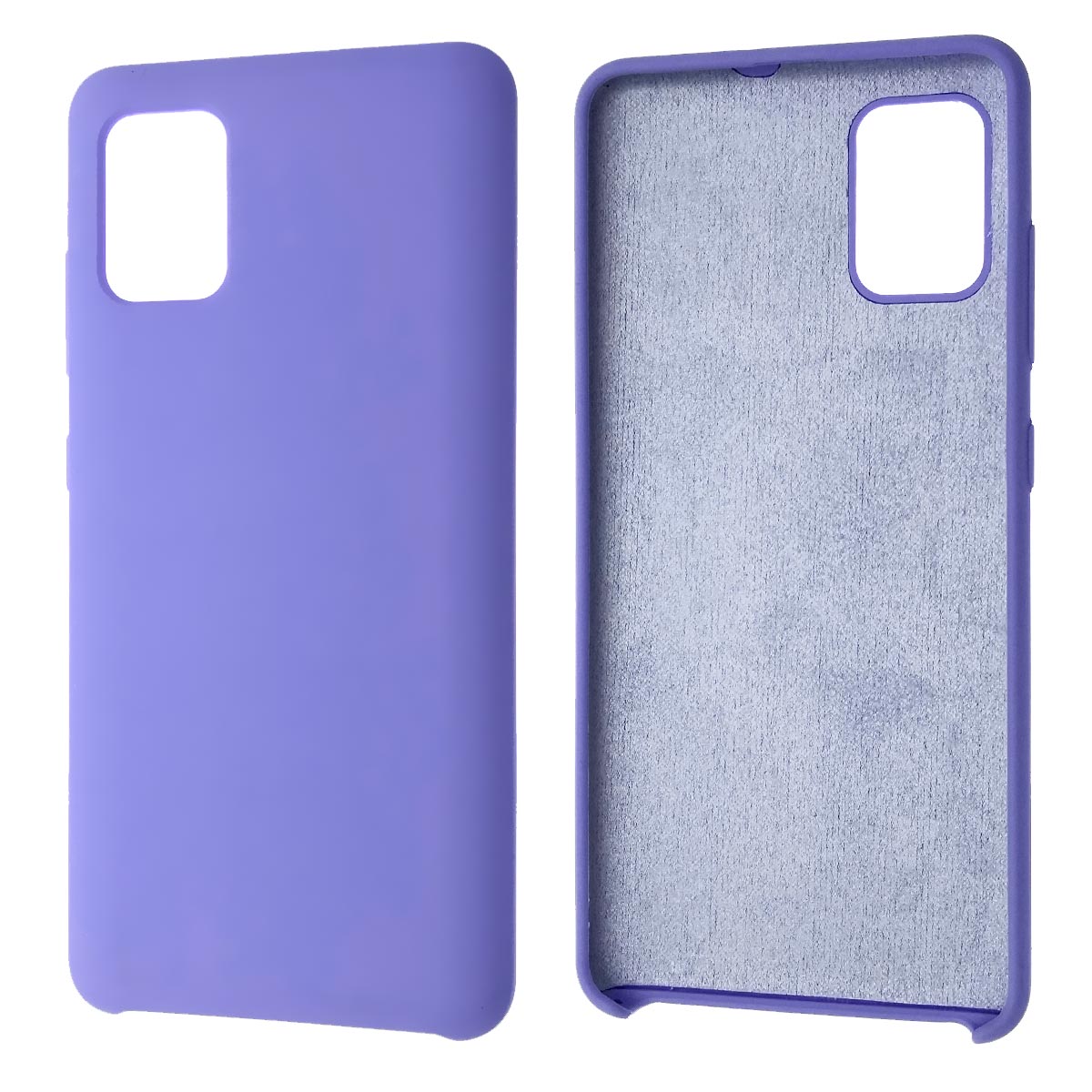 Чехол накладка Silicon Cover для SAMSUNG Galaxy A51 (SM-A515), силикон, бархат, цвет сиреневый Чехол накладка Silicon Cover для SAMSUNG Galaxy A51 (SM-A515), силикон, бархат, цвет сиреневый