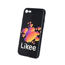 Чехол накладка для APPLE iPhone 7, iPhone 8, iPhone SE 2020, силикон, рисунок Likee Black. Чехол накладка для APPLE iPhone 7, iPhone 8, iPhone SE 2020, силикон, рисунок Likee Black.