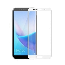 Защитное стекло 2D Full glass для Huawei 7C PRO/техпак/ белый.