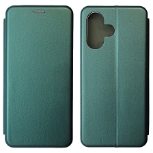 Чехол книжка STYLISH для INFINIX HOT 30 Play, экокожа, визитница, цвет темно зеленый Чехол книжка STYLISH для INFINIX HOT 30 Play, экокожа, визитница, цвет темно зеленый