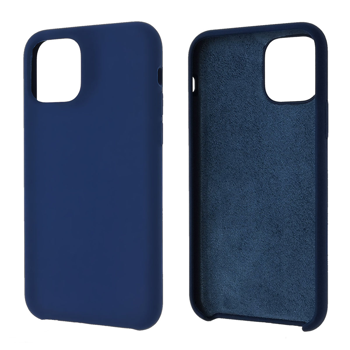 Чехол накладка Silicon Case для APPLE iPhone 11 Pro, силикон, бархат, цвет благородный синий Чехол накладка Silicon Case для APPLE iPhone 11 Pro, силикон, бархат, цвет благородный синий