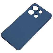 Чехол накладка NANO для XIAOMI Redmi Note 13 4G, защита камеры, силикон, бархат, цвет темно синий Чехол накладка NANO для XIAOMI Redmi Note 13 4G, защита камеры, силикон, бархат, цвет темно синий