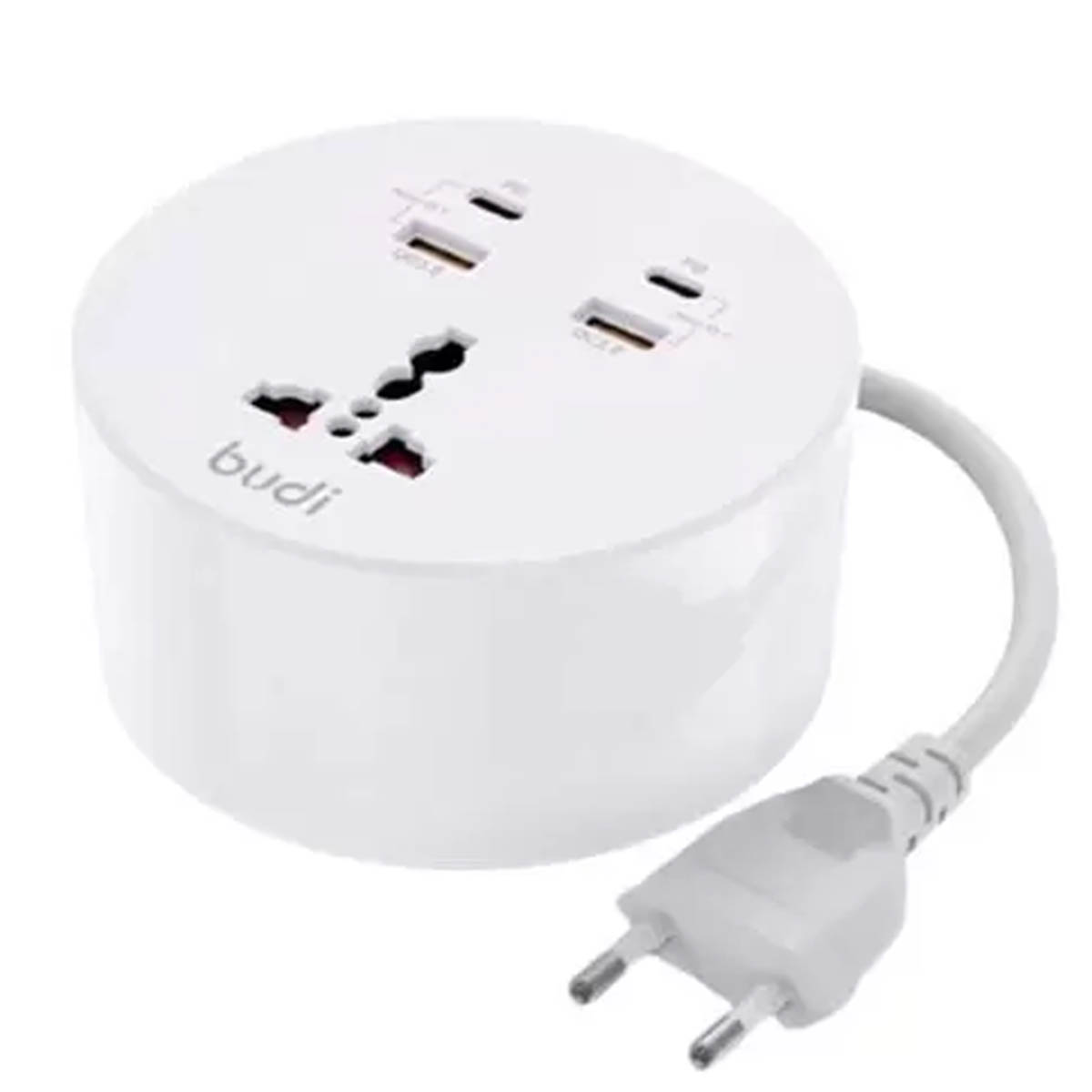Сетевой удлинитель BUDI M8J308RE, 2 USB (QC 3.0), Type-C (PD) длина 1.5 м, 36 Вт, цвет белый (-30%) Сетевой удлинитель BUDI M8J308RE, 2 USB (QC 3.0), Type-C (PD) длина 1.5 м, 36 Вт, цвет белый (-30%)