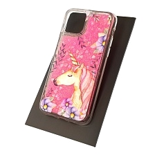 Чехол накладка TransFusion для APPLE iPhone 11 Pro, силикон, переливашка, рисунок Единорог.