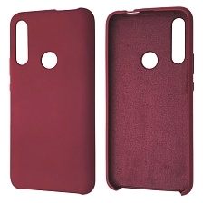 Чехол накладка Silicon Cover для HUAWEI P Smart Z, Honor 9X, Oppo F11 Pro, силикон, бархат, цвет вишневый Чехол накладка Silicon Cover для HUAWEI P Smart Z, Honor 9X, Oppo F11 Pro, силикон, бархат, цвет вишневый
