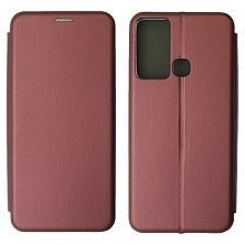 Чехол книжка STYLISH для INFINIX HOT 12i, экокожа, визитница, цвет бордовый Чехол книжка STYLISH для INFINIX HOT 12i, экокожа, визитница, цвет бордовый