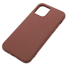 Чехол накладка для APPLE iPhone 12 (6.1"), iPhone 12 Pro (6.1"), силикон, матовый, цвет коричневый Чехол накладка для APPLE iPhone 12 (6.1"), iPhone 12 Pro (6.1"), силикон, матовый, цвет коричневый