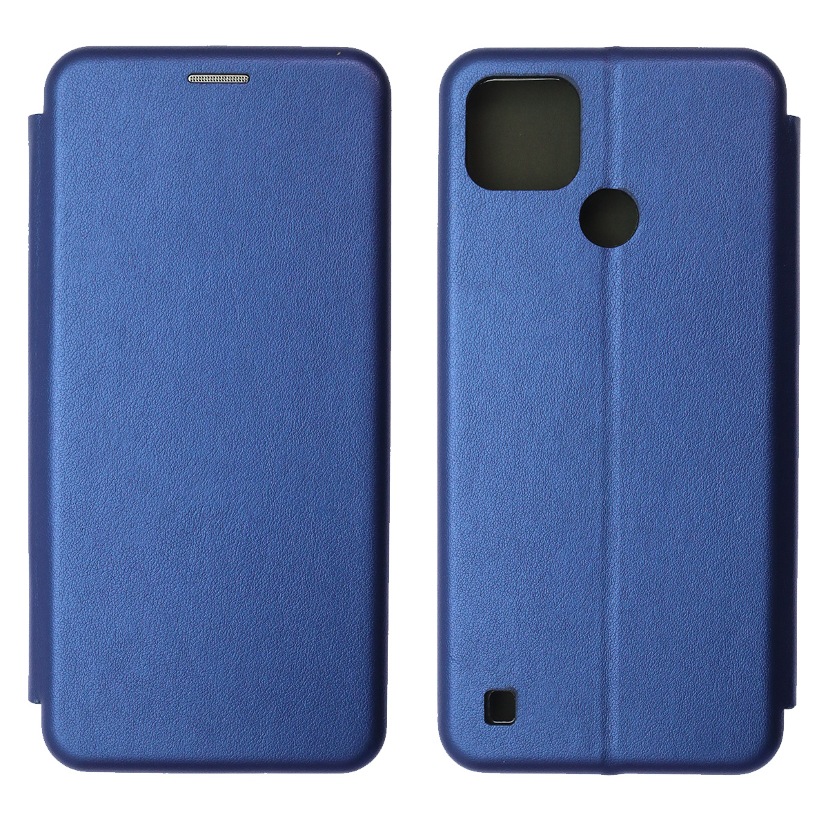 Чехол книжка STYLISH для Realme C21Y, C25Y, экокожа, визитница, цвет синий Чехол книжка STYLISH для Realme C21Y, C25Y, экокожа, визитница, цвет синий