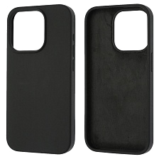 Чехол накладка Silicon Case для APPLE iPhone 15 Pro (6.1"), силикон, бархат, цвет черный Чехол накладка Silicon Case для APPLE iPhone 15 Pro (6.1"), силикон, бархат, цвет черный