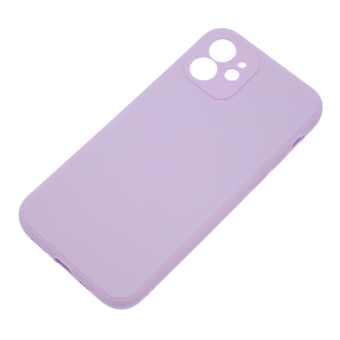 Чехол накладка для APPLE iPhone 12, силикон, бархат, цвет сиреневый