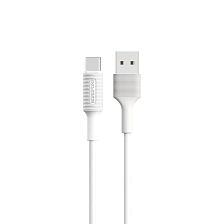 Кабель BOROFONE BX1 EzSync USB Type C, 3A, длина 1 метр, силикон, цвет белый Кабель BOROFONE BX1 EzSync USB Type C, 3A, длина 1 метр, силикон, цвет белый