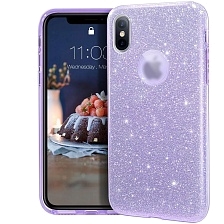 Чехол накладка Shine для APPLE iPhone XS MAX, силикон, блестки, цвет пурпурный Чехол накладка Shine для APPLE iPhone XS MAX, силикон, блестки, цвет пурпурный