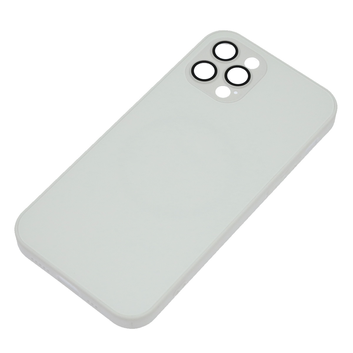 Чехол накладка AG Glass case с поддержкой MagSafe для APPLE iPhone 12 Pro, силикон, защита камеры, цвет белый Чехол накладка AG Glass case с поддержкой MagSafe для APPLE iPhone 12 Pro, силикон, защита камеры, цвет белый