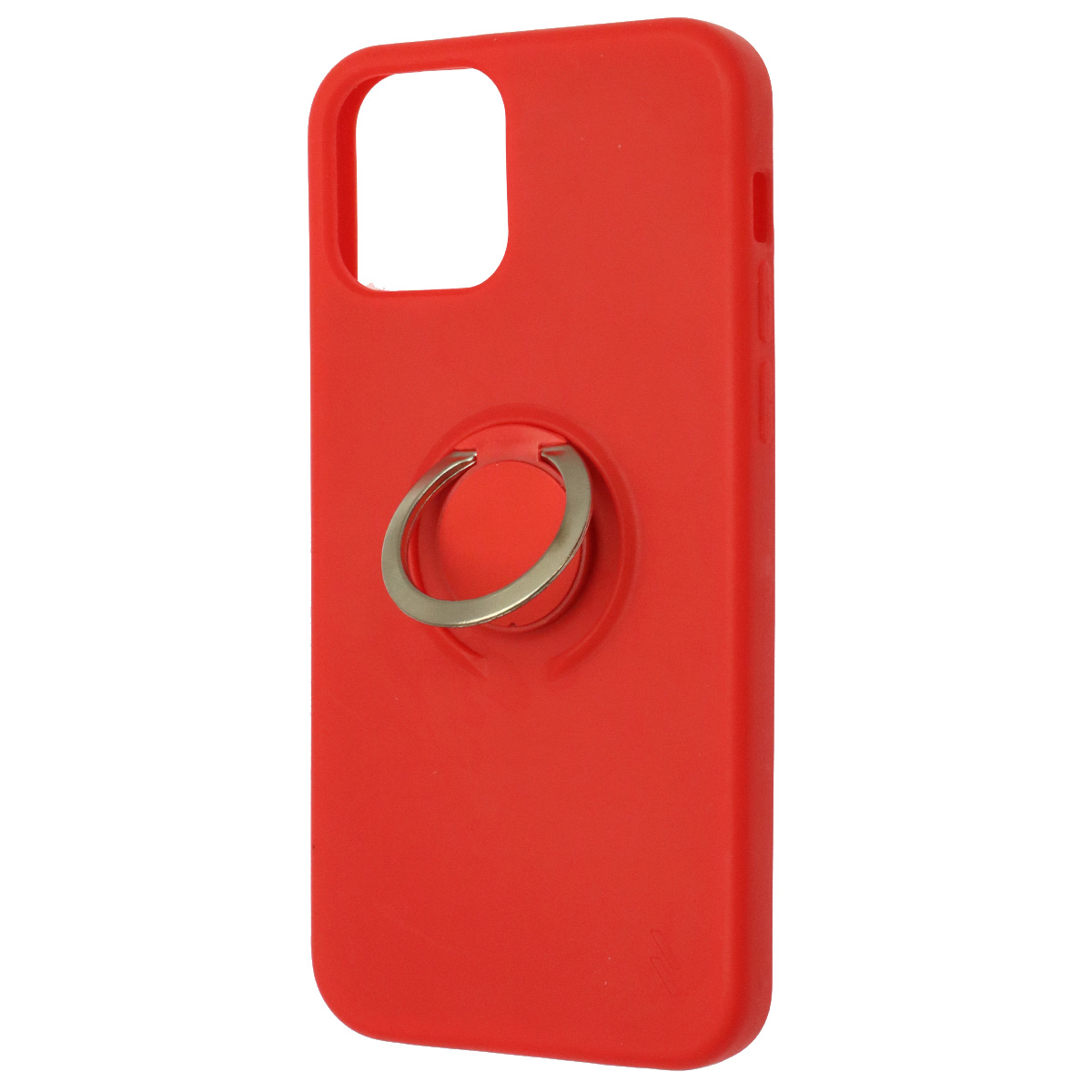 Чехол накладка RING для APPLE iPhone 12 (6.1"), iPhone 12 Pro (6.1"), силикон, кольцо держатель, цвет красный Чехол накладка RING для APPLE iPhone 12 (6.1"), iPhone 12 Pro (6.1"), силикон, кольцо держатель, цвет красный