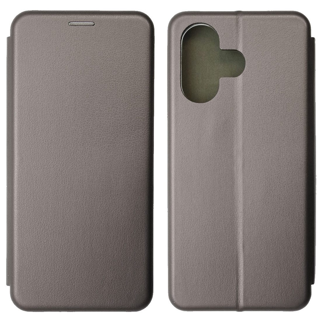 Чехол книжка STYLISH для INFINIX HOT 30 Play, экокожа, визитница, цвет серебристый
