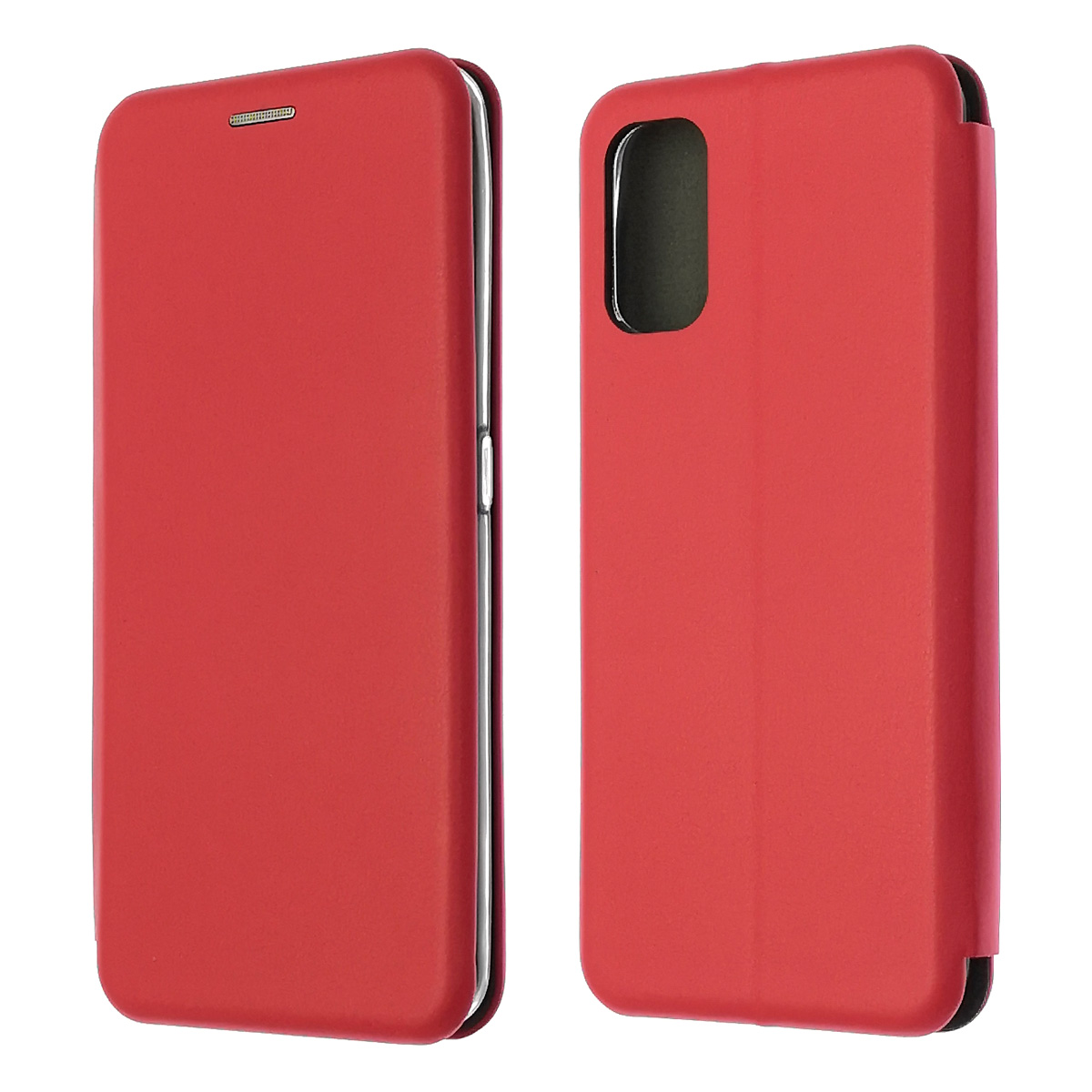 Чехол книжка STYLISH для Realme 7 Pro, экокожа, визитница, цвет красный Чехол книжка STYLISH для Realme 7 Pro, экокожа, визитница, цвет красный