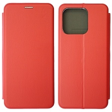 Чехол книжка STYLISH для XIAOMI Redmi 12C, POCO C55, экокожа, визитница, цвет красный