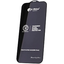 Защитное стекло 6D G-Rhino 200C (380 Glue) для APPLE iPhone 16 Pro Max, цвет окантовки черный (Тип 1)