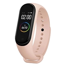 Ремешок на запястье, браслет для XIAOMI Mi Band 5, 6, силикон, цвет розовый песок Ремешок на запястье, браслет для XIAOMI Mi Band 5, 6, силикон, цвет розовый песок