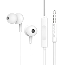 Гарнитура (наушники с микрофоном) проводная, BOROFONE BM49 Player, цвет белый | Последняя цена