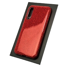 Чехол накладка Shine для XIAOMI MI A3, MI CC9E, силикон, блестки, цвет красный Чехол накладка Shine для XIAOMI MI A3, MI CC9E, силикон, блестки, цвет красный