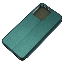 Чехол книжка STYLISH для TECNO Spark GO 2, INFINIX Smart 10, экокожа, визитница, цвет темно зеленый