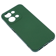 Чехол накладка Silicon Cover для XIAOMI Redmi 15C, POCO C85, защита камеры, силикон, бархат, цвет темно зеленый