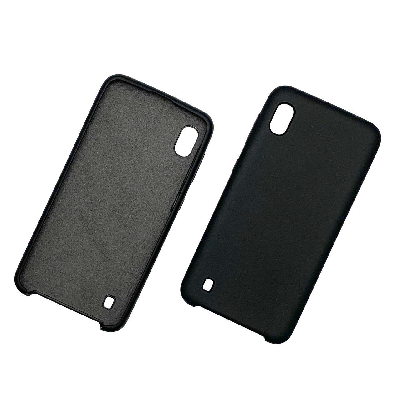 Чехол накладка Silicon Cover для Samsung A10 2019 (SM-A105), силикон, бархат, цвет черный.