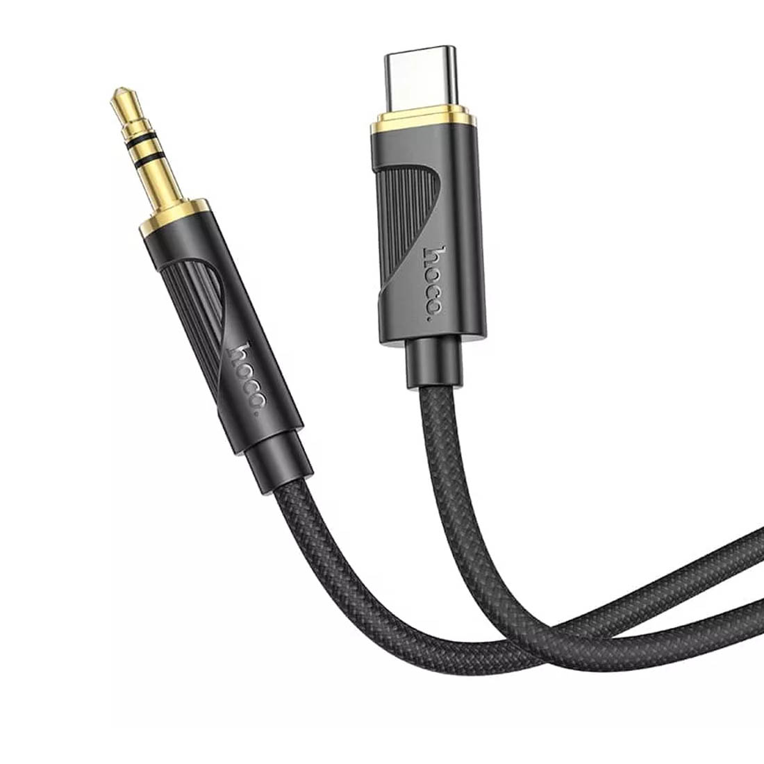 Аудио кабель, переходник HOCO UPA30 USB Type C на AUX Jack 3.5 mm, длина 1 метр, цвет черный