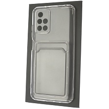 Чехол накладка CARD CASE для XIAOMI Redmi 10 (2021), Redmi 10 (2022), силикон, отдел для карт, цвет прозрачный Чехол накладка CARD CASE для XIAOMI Redmi 10 (2021), Redmi 10 (2022), силикон, отдел для карт, цвет прозрачный