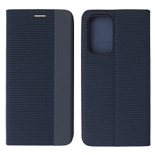 Чехол книжка MESH для SAMSUNG Galaxy A53 5G (SM-A536E), текстиль, силикон, бархат, визитница, цвет темно синий Чехол книжка MESH для SAMSUNG Galaxy A53 5G (SM-A536E), текстиль, силикон, бархат, визитница, цвет темно синий