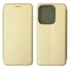 Чехол книжка STYLISH для TECNO Spark 10, TECNO Spark 10C, экокожа, визитница, цвет золотистый Чехол книжка STYLISH для TECNO Spark 10, TECNO Spark 10C, экокожа, визитница, цвет золотистый