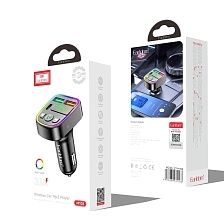 АЗУ (Автомобильное зарядное устройство) EARLDOM ET-M103 с FM-трансмиттером, 2 USB, Bluetooth, 1 USB Type C, TF Card, RGB подсветка, цвет черный